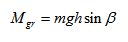 M_gr=m*g*h*sin(β)