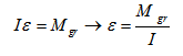 I*ε=M_gr -> ε=M_gr/I